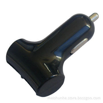 2-USB Mini Car Charger, CE and FCC Certified, Compliant with the RoHS Directives